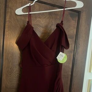 Elegant Burgundy Dress